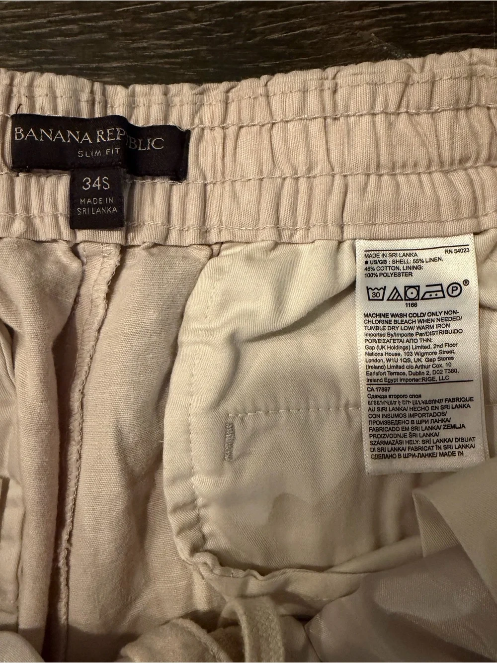 Banana republic Men’s Linen Chinos Size 33